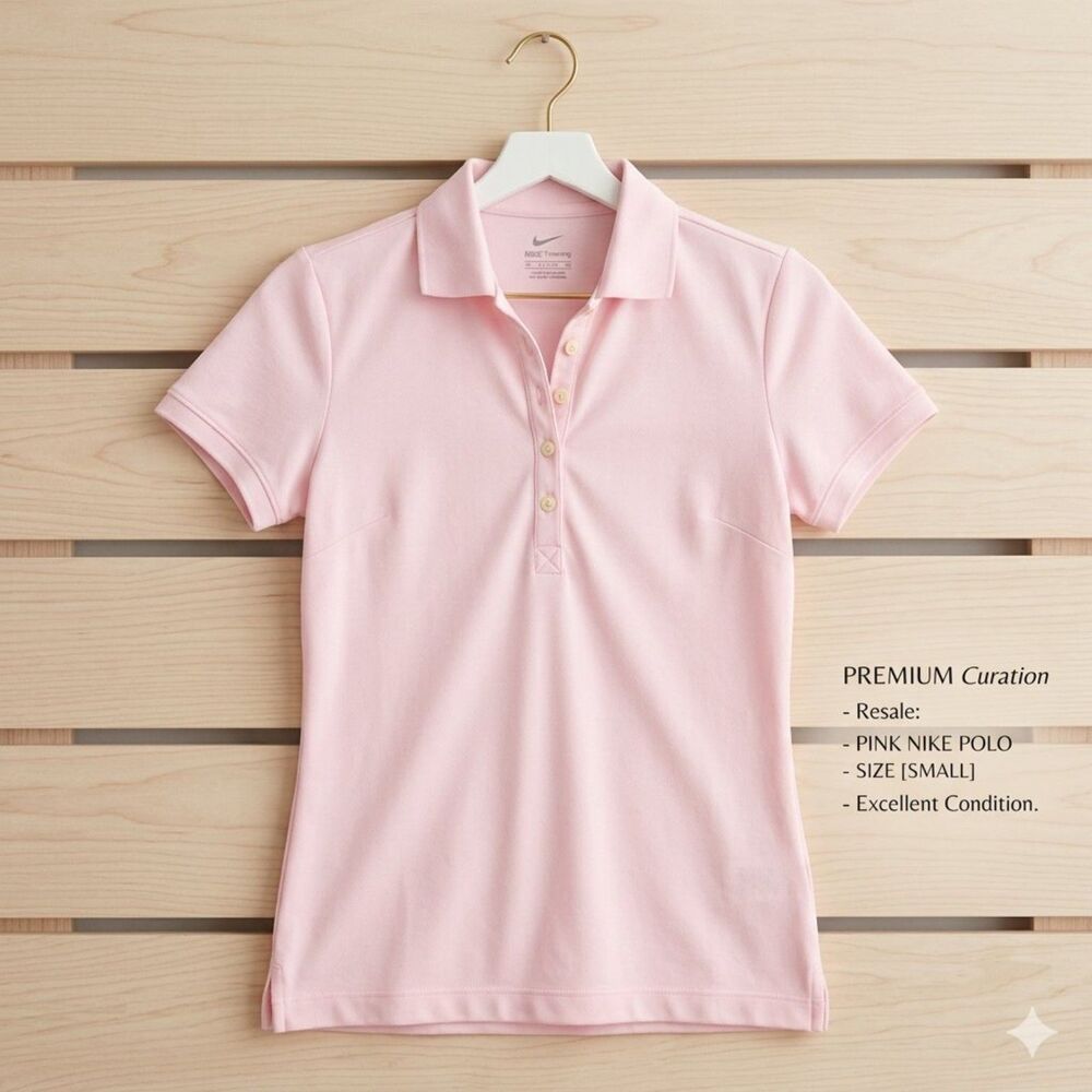 Nike Golf Dri-FIT Short Sleeve Polo Shirt Light Pink Women's Size Small S